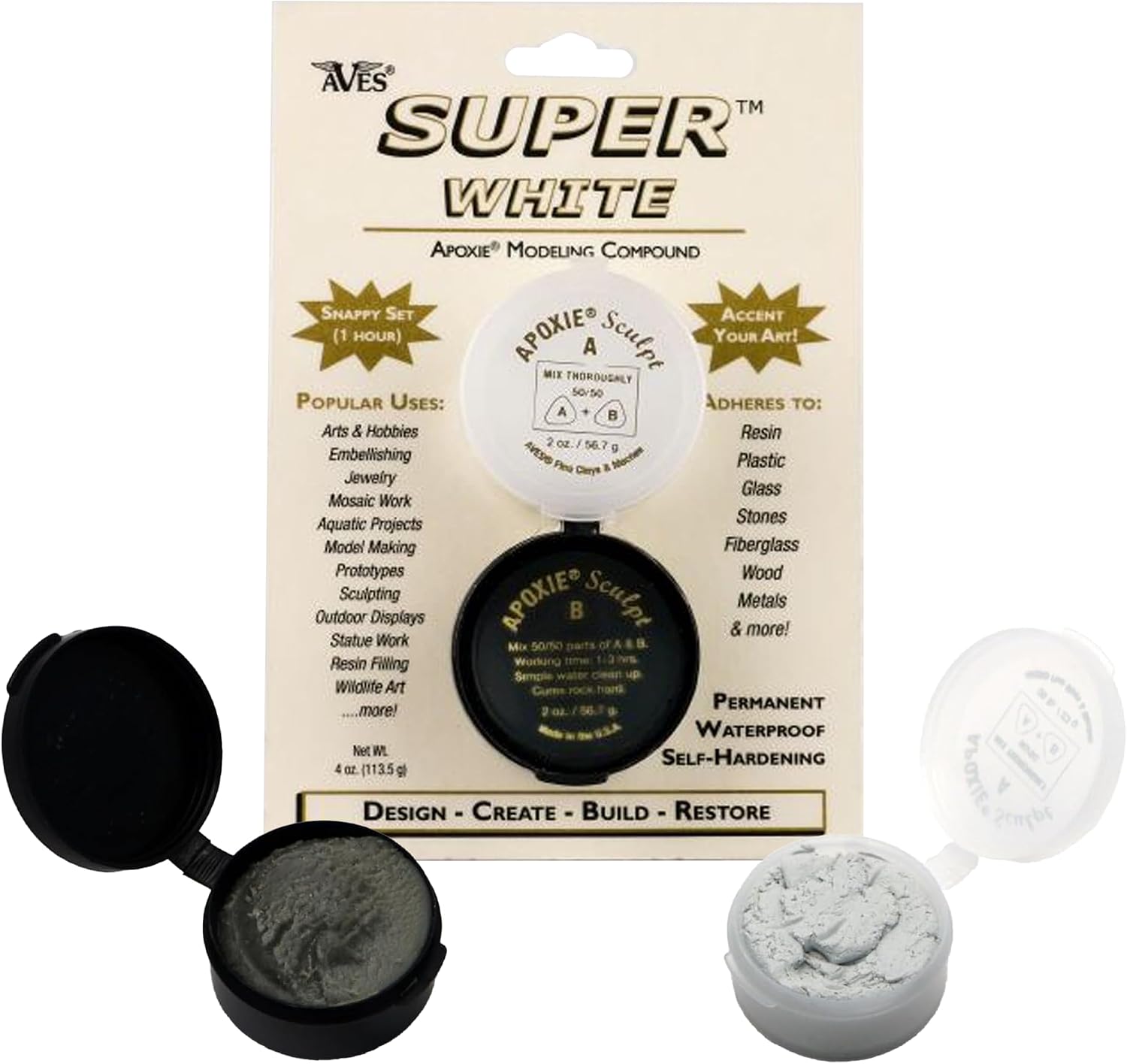 Apoxie Sculpt 1/4 Lb. Super White by Aves