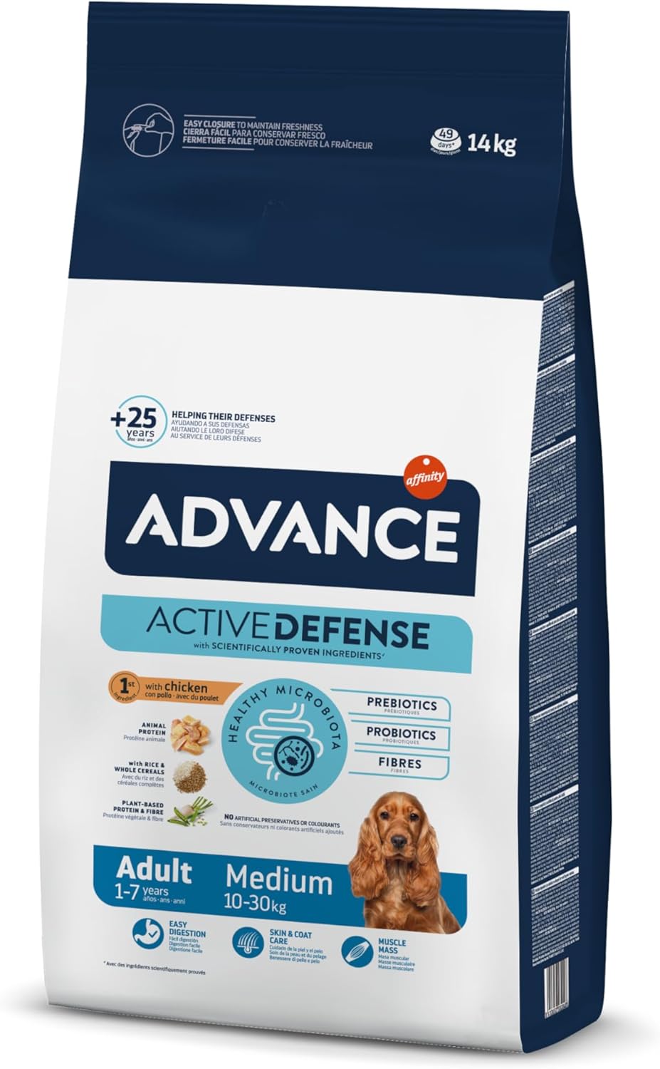 Advance Medium Adult Chicken, Pienso para Perros Adultos de Razas Medianas