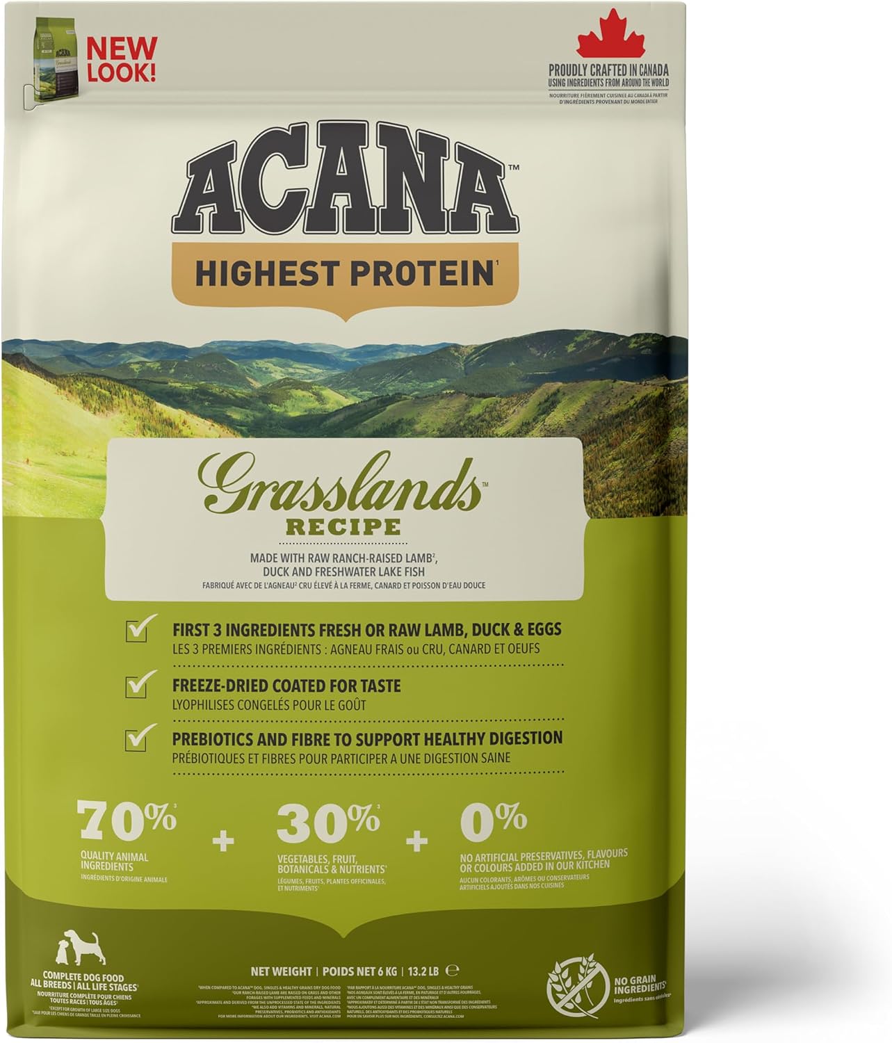Acana Grasslands Comida para Perros - 6000 gr