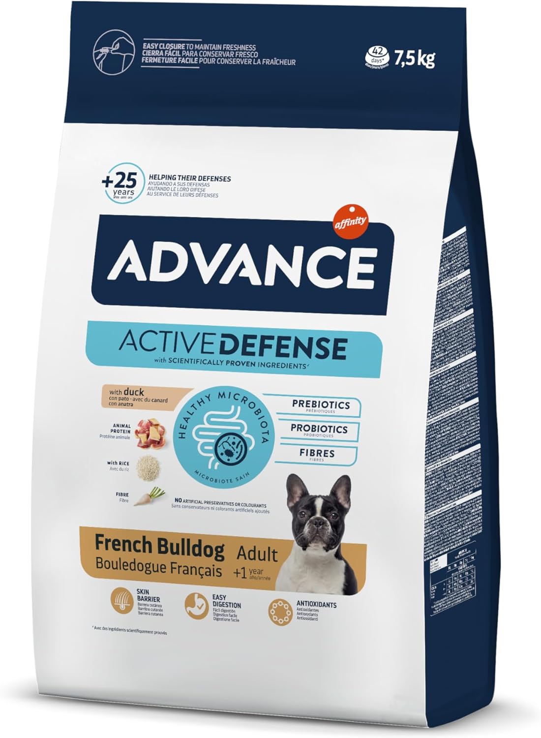 Advance Mini French Bulldog, Pienso para Perros Adultos con Pollo, 7,5kg