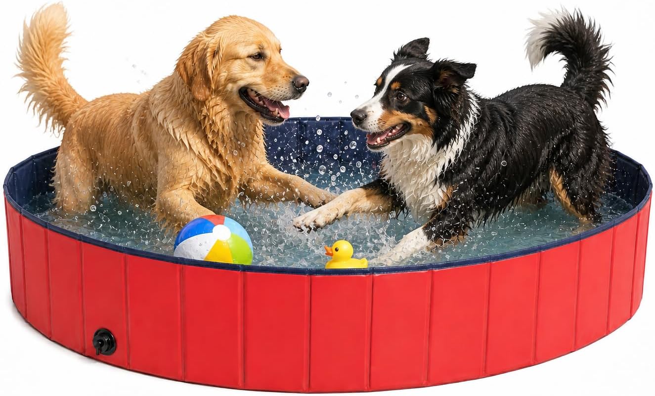 lionto Piscina plegable para perros bañera para perros piscina mascotas