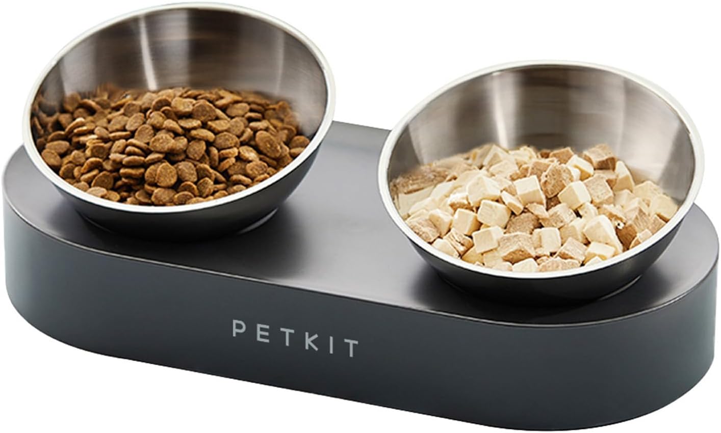 PETKIT CYBERTAIL Cuenco Elevado e Inclinado de Acero Inoxidable, Cuenco