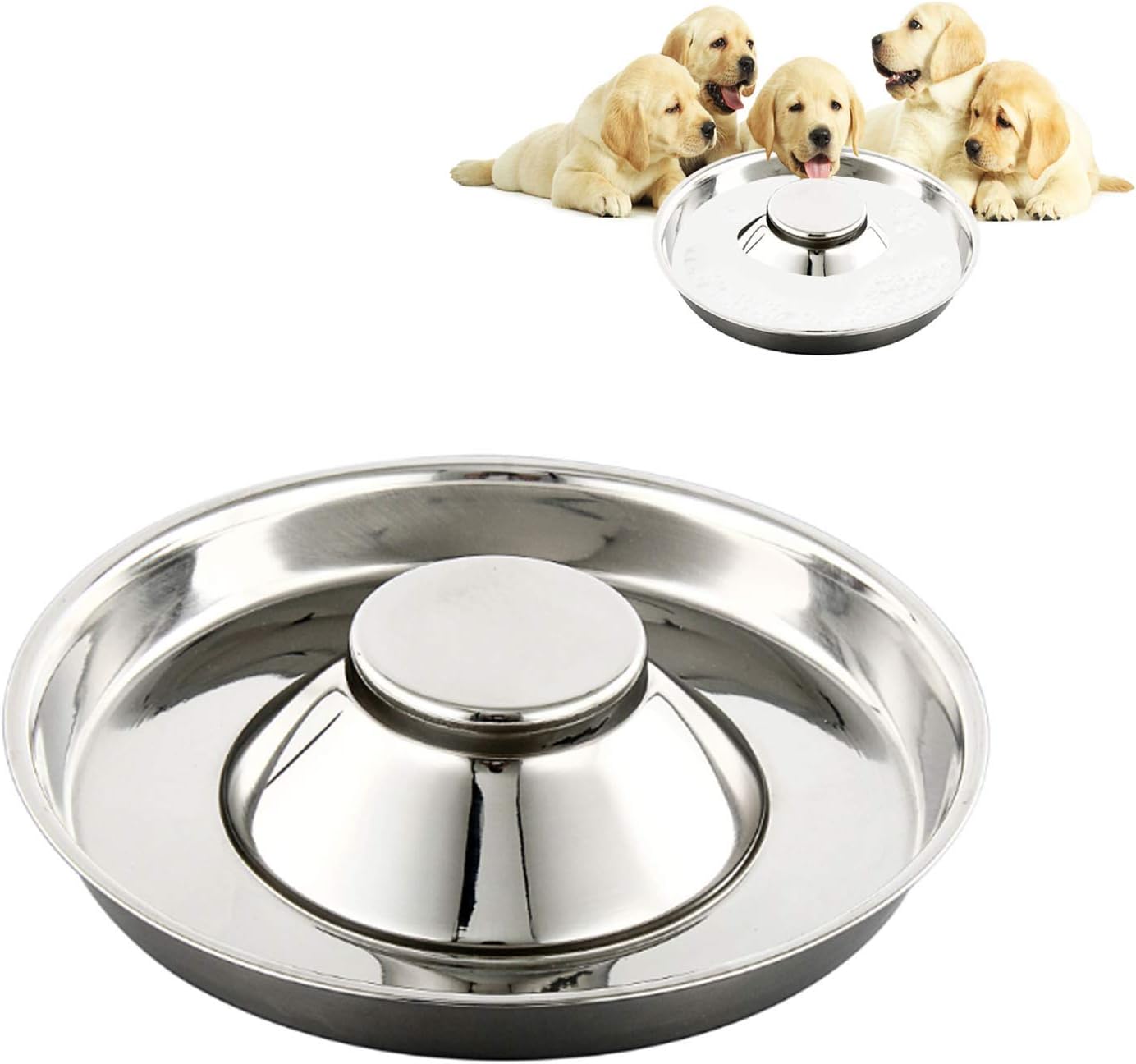 SUOXU Cuencos de metal inoxidable para perros – Cuenco de destete para cachorros