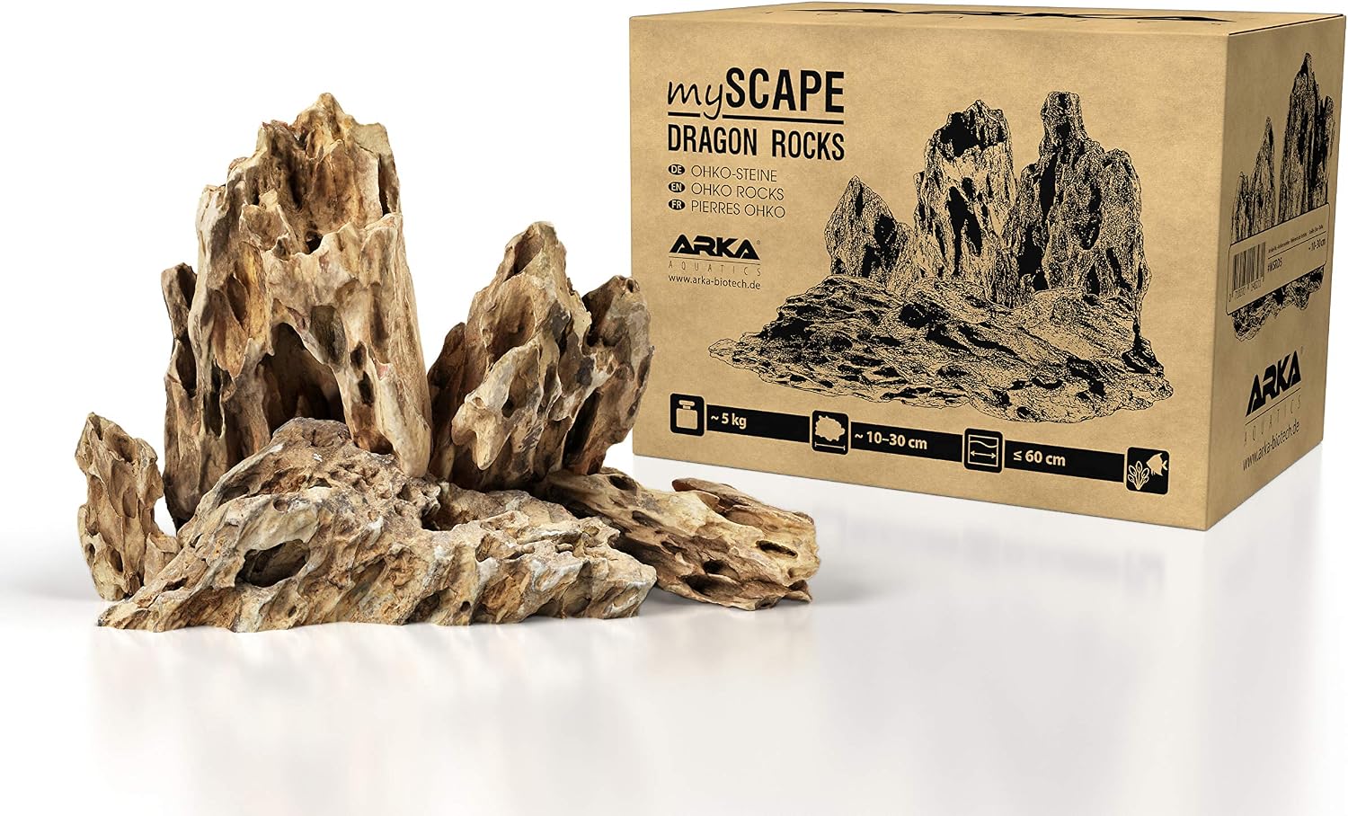 ARKA Roca Dragón 5 kg 10-30 cm - myScape-Rocks Aquascaping – piedra de arcilla