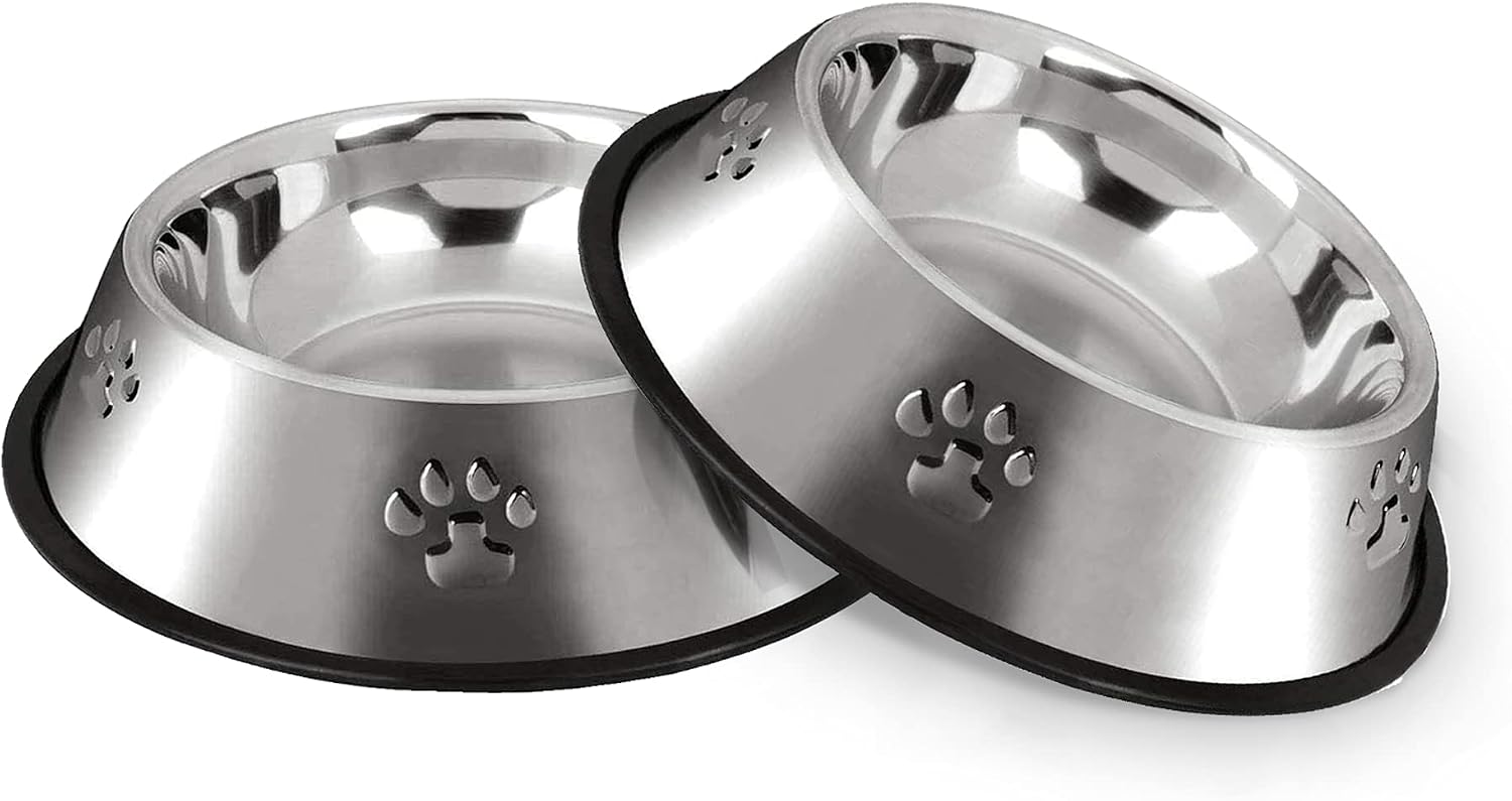 Hotype Comedero para Perro de Acero Inoxidable, Cuenco De Comida para Gatos