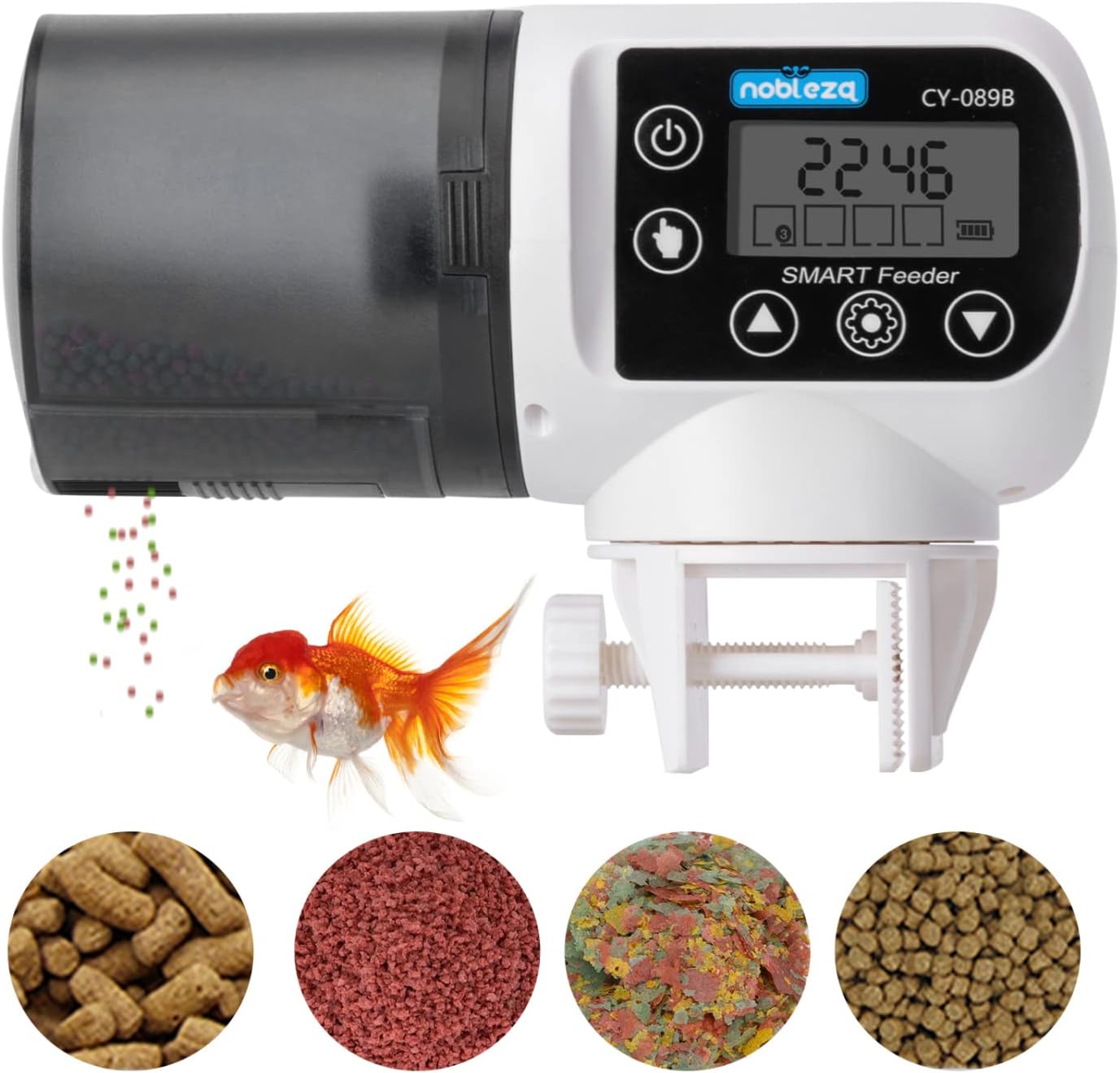 Nobleza - Alimentador Automático Acuarios con Temporizador, Dispensador