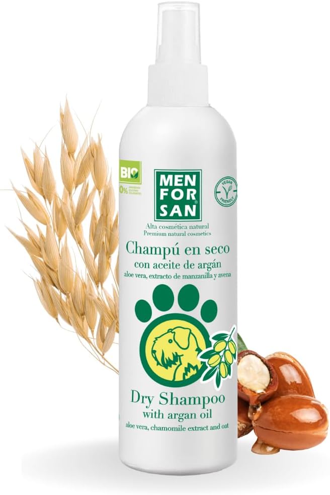 MENFORSAN Champú en seco Aceite de argán para Perros – Propiedades Nutritivas