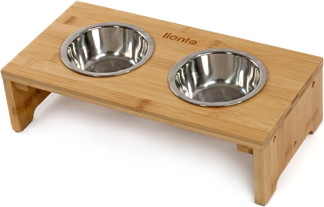 lionto Comedero para Perros Elevado comedero para Perros Barra de Comida