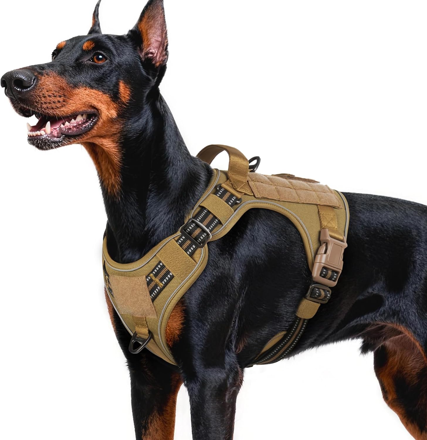 rabbitgoo Arnés táctico para perros grandes, chaleco de servicio militar