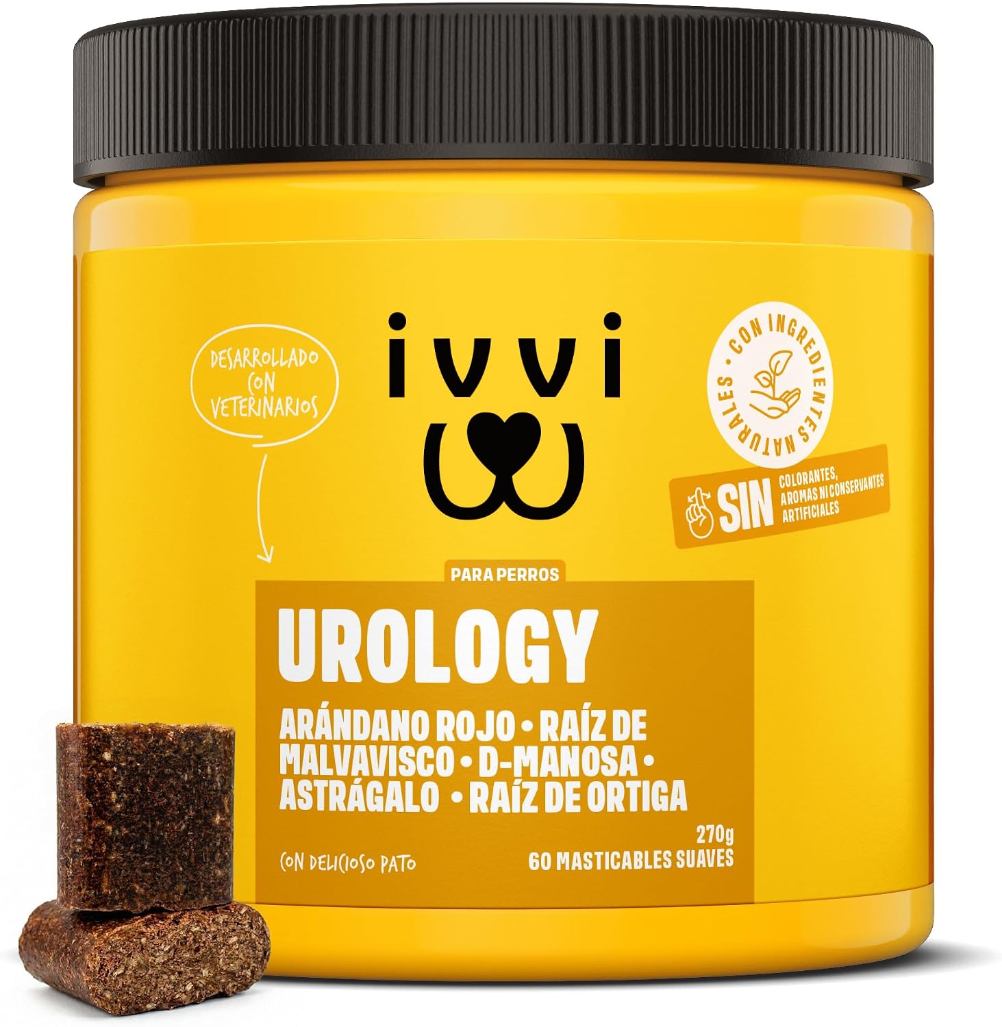 ivvi Urology 60 Snacks para Salud Urinaria y Renal Perros, 270 g – Contiene