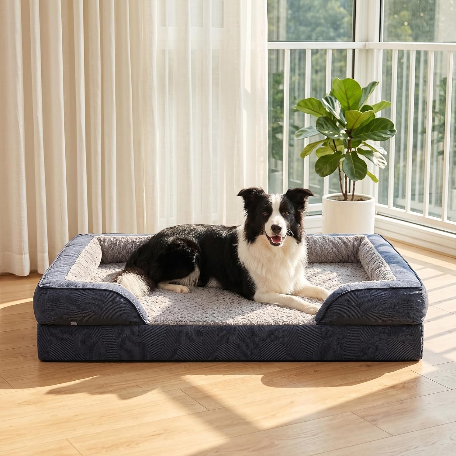 JOEJOY Cama Ortopédica para Perros Grandes XL, Sofá de Espuma Viscoelástica