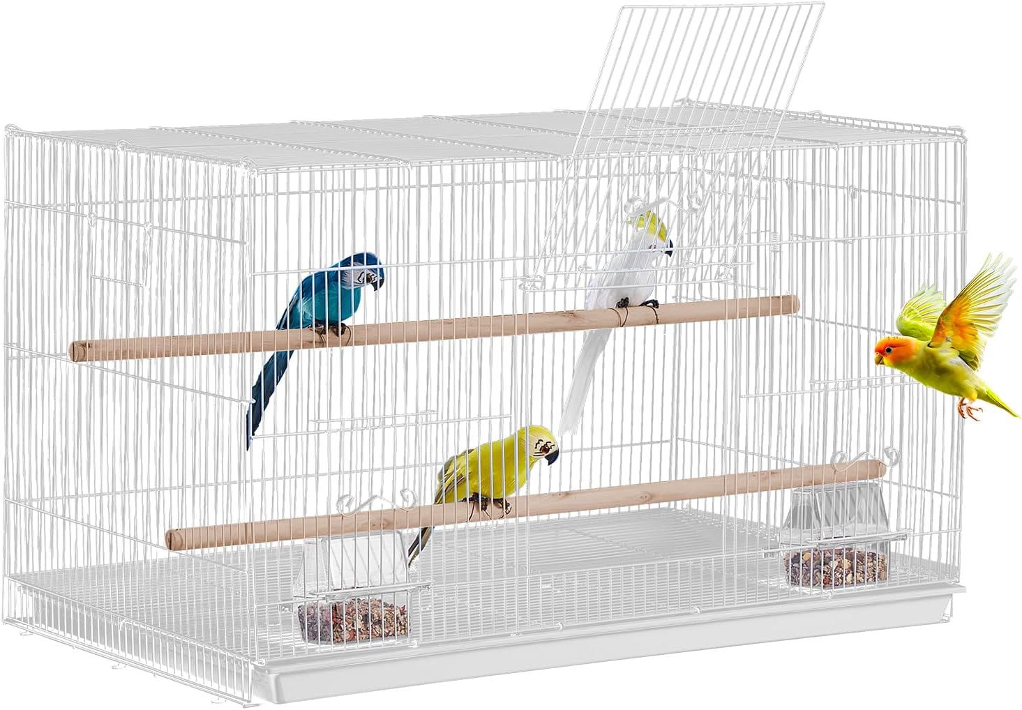 VEVOR Jaula para Pájaros de 760 x 460 x 455 mm, Jaula para Periquitos Pequeños