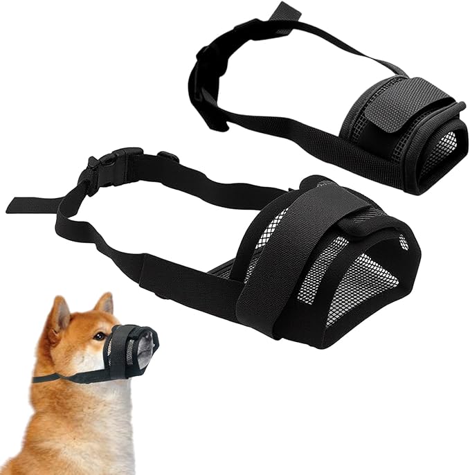2 Piezas Bozal Perro S/L, Bozal Ajustable para Perros
