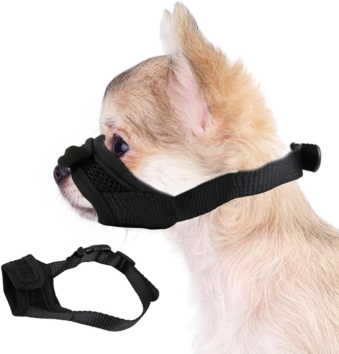 Bozal para Perros, Pequeños Bozal Perro Antiladridos Ajustable Apto – Nylon