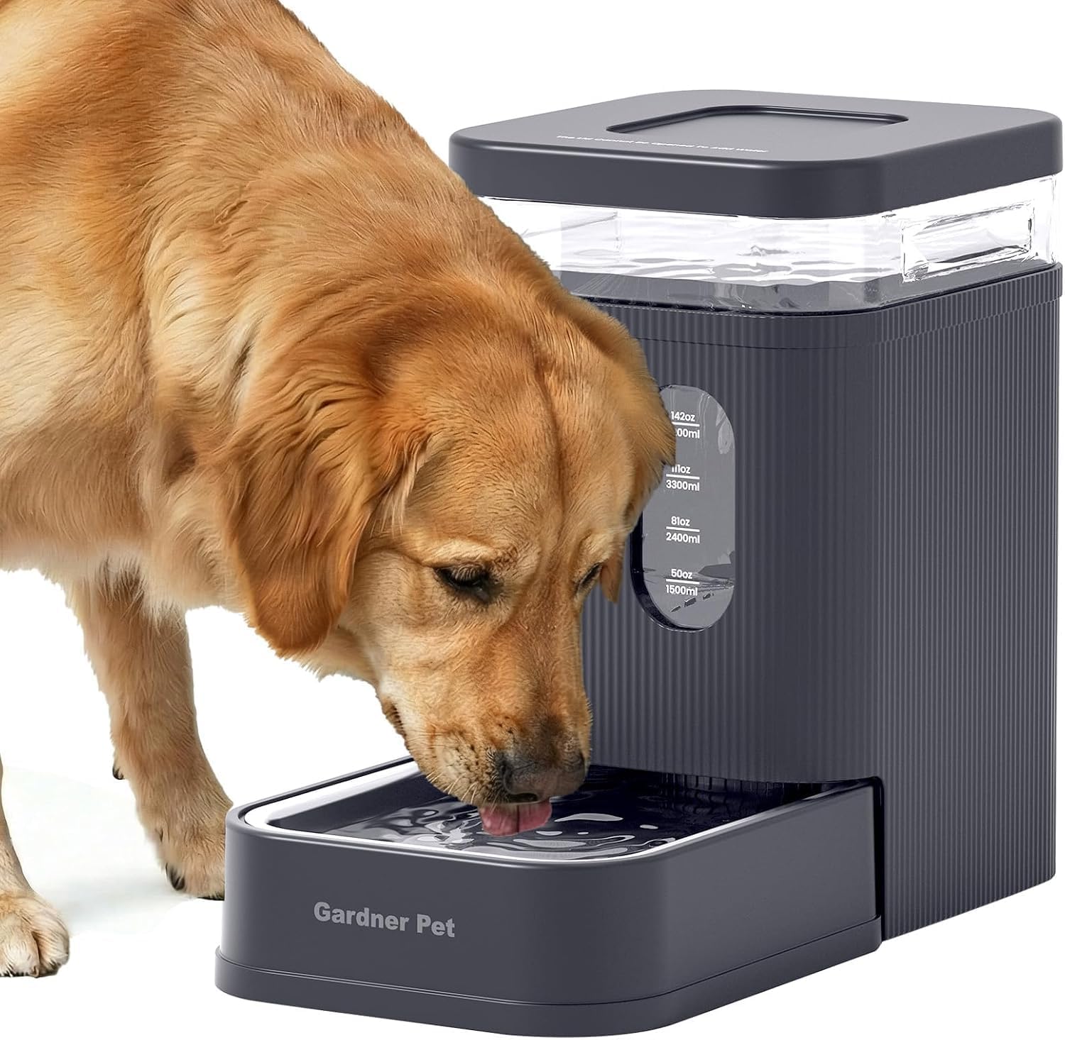 Gardner Pet Dispensador Automático de Agua para Perros y Gatos 6.5L-Gris
