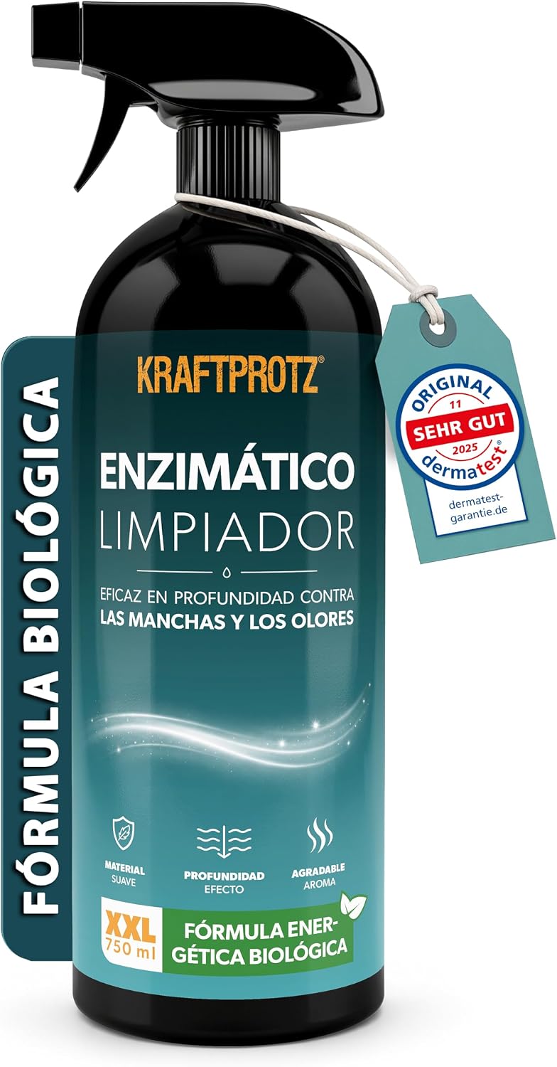 Limpiador Enzimático Spray 750 ml - Quitamanchas y Olores Biológico – elimina