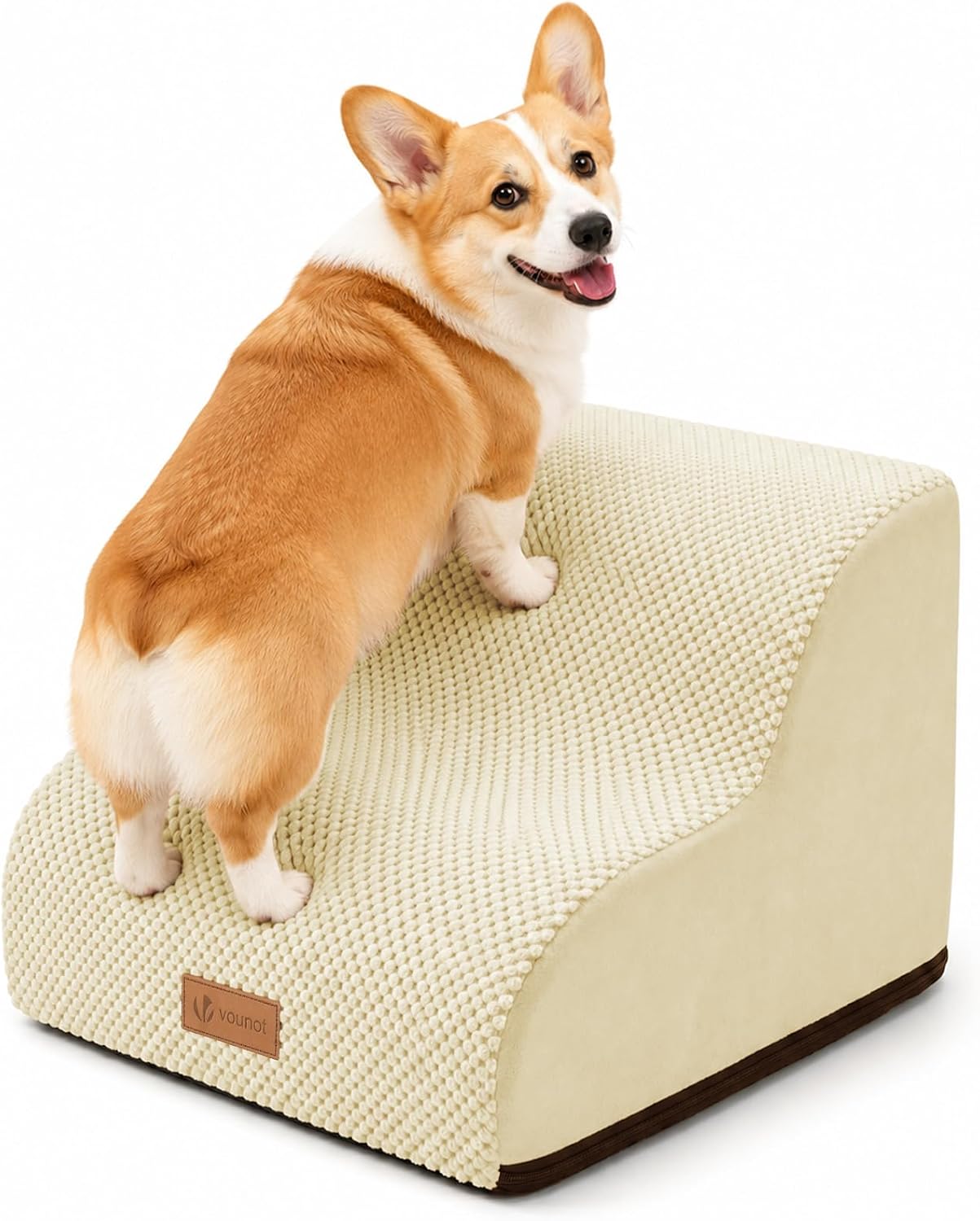 VOUNOT® Escalera para Perros 2 Peldaños 40x40x30cm Rampa para Perros Espuma