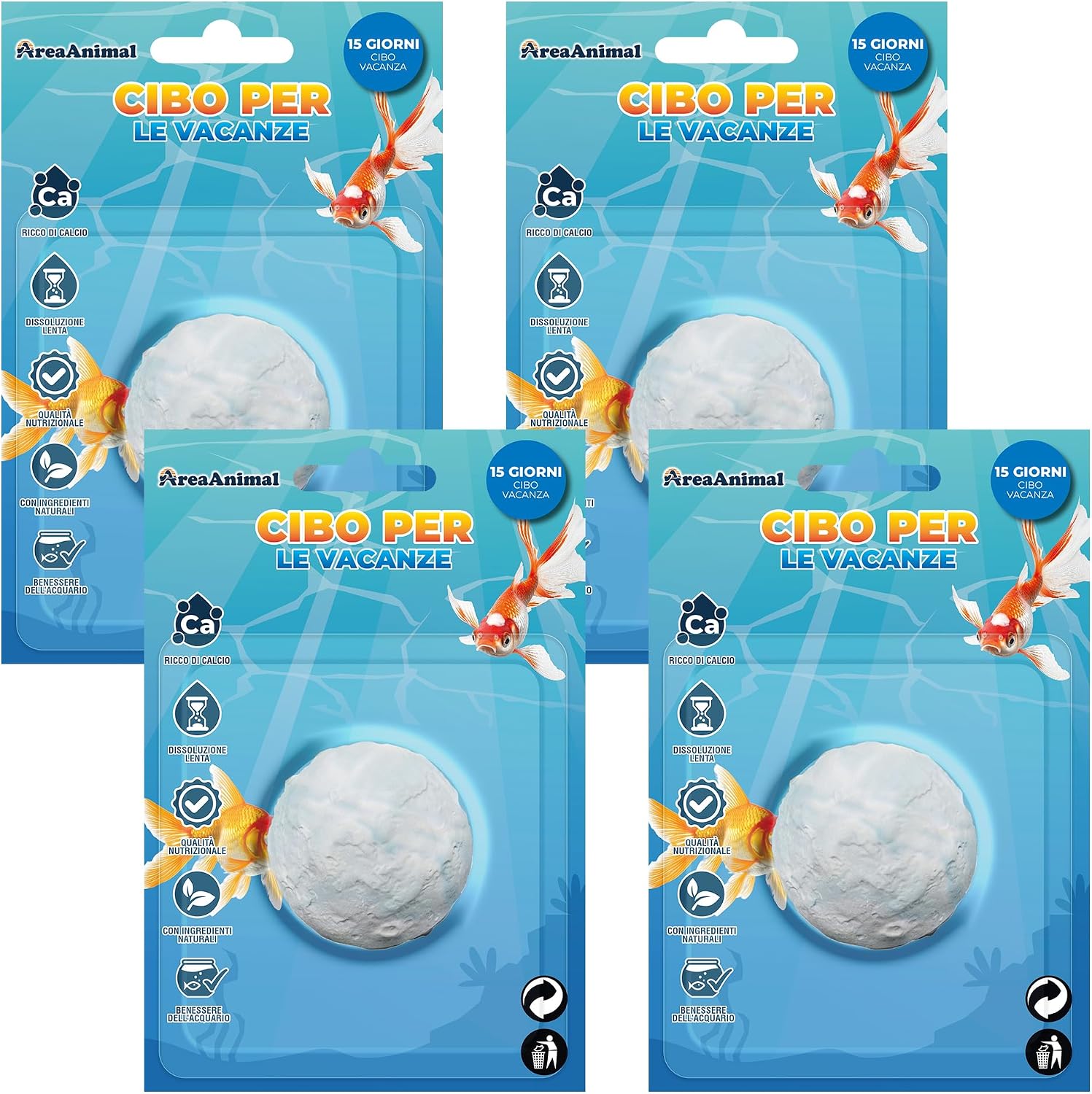 Comida Peces Vacaciones, 4pcs Alimento Peces Vacaciones, Pastillas Peces