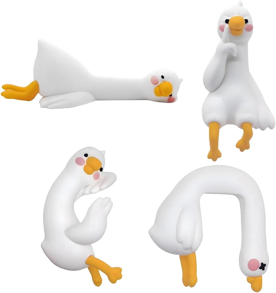 Grobo 4 bonitas estatuas de aves acuáticas de resina, adornos de animales