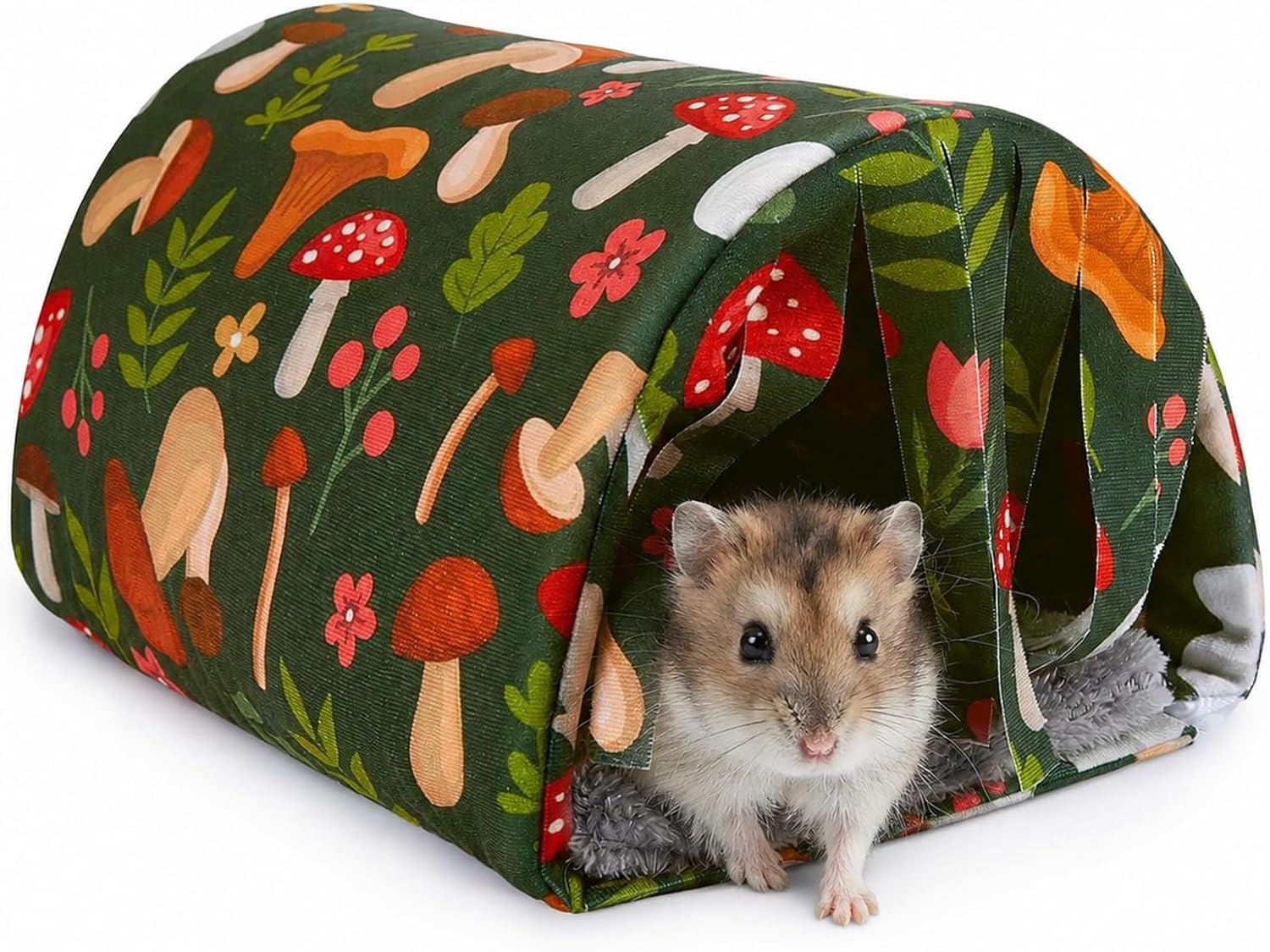Casa Hamster con Cortina Acolchada Plegable y Lavable casa Conejo Cómodas